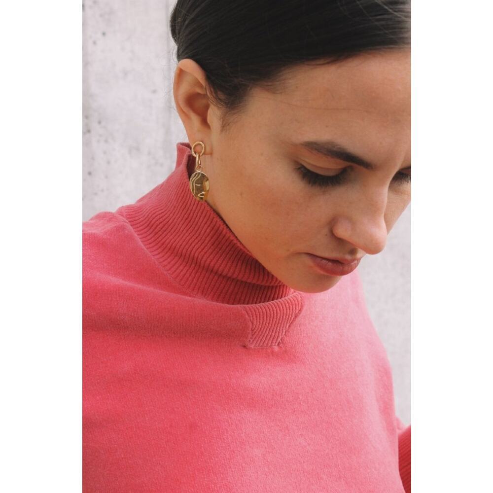 Just Female Adelet Knit Mock Neck Sweater in Rose Pink Velvet-like Soft - Picture 9 of 13